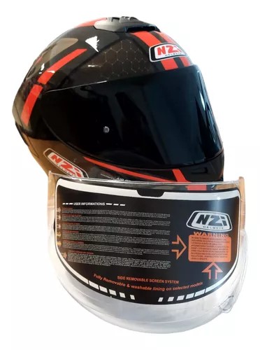 NZI casco moto integral Trendy Overtaking rojo