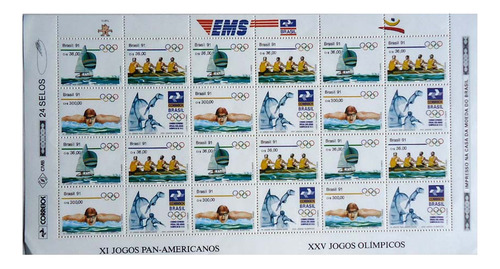 Selos Comemorativos C-1727/1729 Esportes Olimpicos 10 Folhas