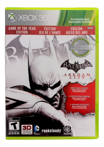 Batman Arkham City Goty Xbox 360 En Español (Reacondicionado)