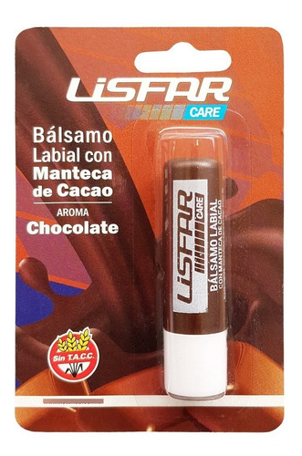 Bálsamo Barra Labial Manteca De Cacao Chocolate 1u Lisfar
