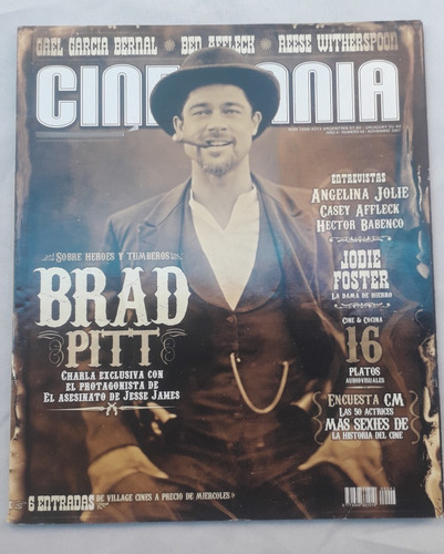 Revista Antigua * Cinemania * N° 43 Tapa Brad Pitt