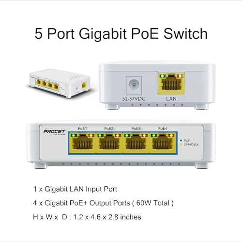 Switch Poe De 4 Puertos Gigabit Plug And Play, Switch Poe