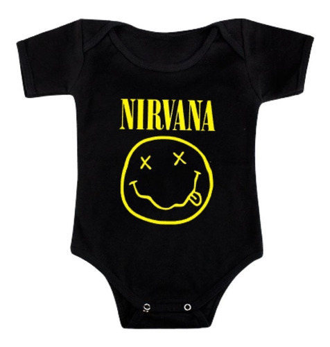 Body Bebé Nirvana Banda Baby Rock Infantil Algodón Pilucho