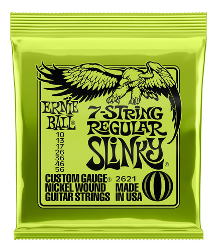 Ernie Ball 7 Cuerdas Regular Slinky Guitarra Eléctrica 2621