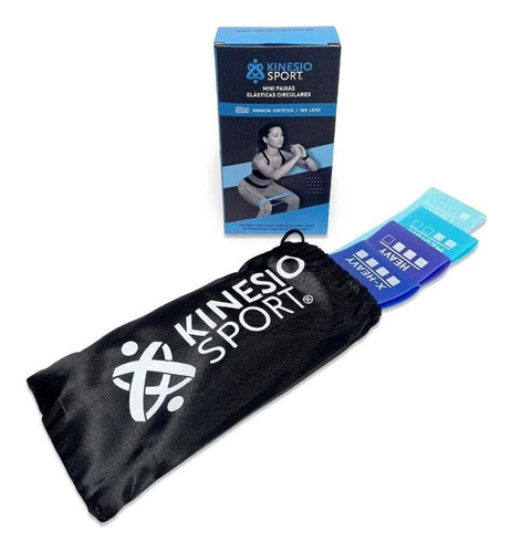 Kit Com 4 Mini Bands Elásticas Kinesiosport - 25cm X 5cm