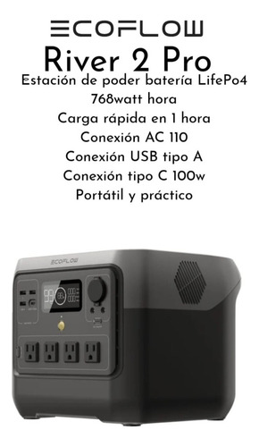 Estación De Energía Portátil Ecoflow River 2 Pro