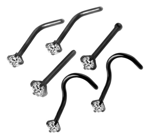 6 Piezas Anillos Para La Nariz, Juego De Anillos Con