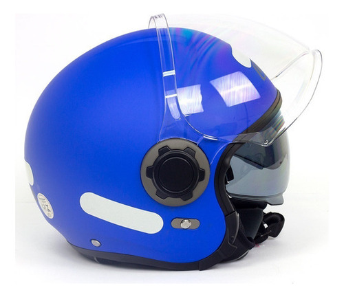 Capacete Motociclista Aberto De Moto Nzi Ringway Azul @# Tamanho do capacete 59/60 (L)