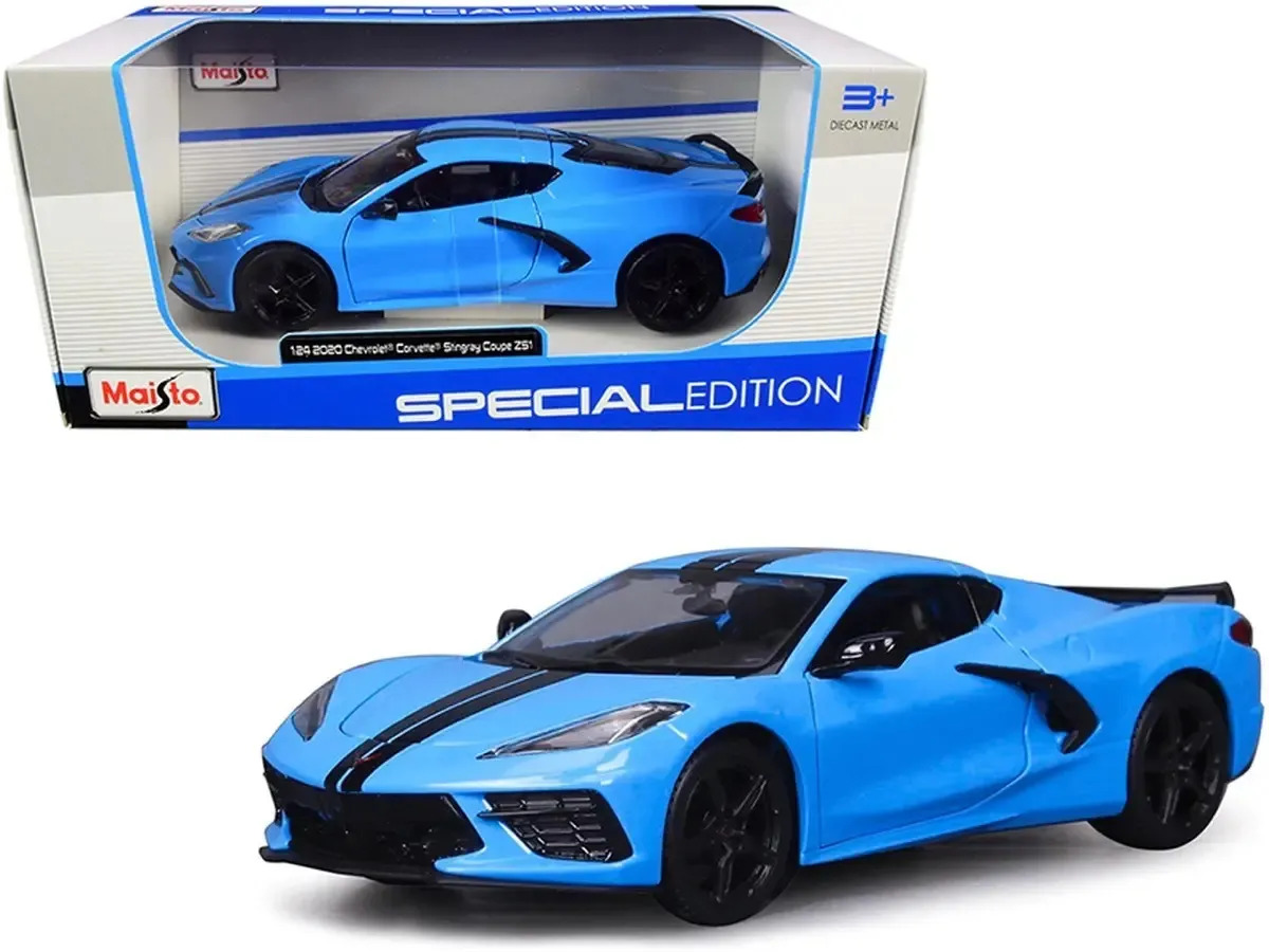Carro/Caminhonete em miniatura Chevrolet Corvette 1:24 azul