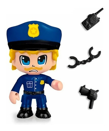 Muñeco Pinypon Action Figura Policia Ladron Famosa 16262