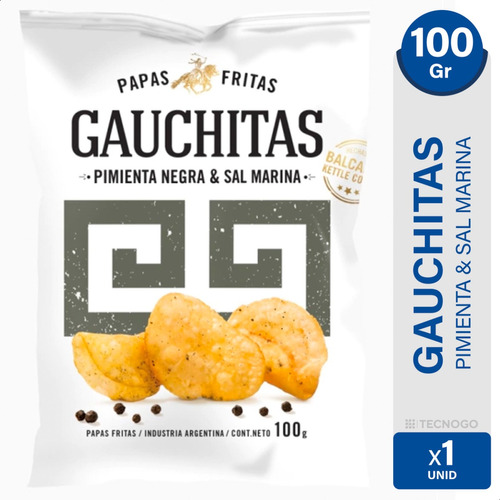 Papas Fritas Pimienta Negra Sal Marina Gauchitas - 01mercado