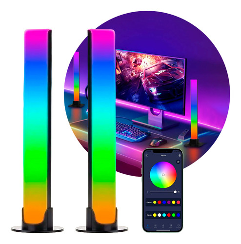 Barra Luces Led Inalambrico Gamer App Efecto Ritmo Voz Tv Pc