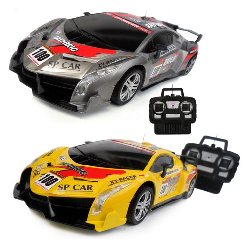 Kit 2x Carrinho Carro Controle Remoto Lamborghini Rc Corrida