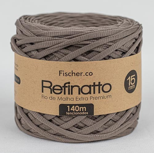 Fio De Malha Fischer Refinatto 15mm - 140 Metros 1065 Musgo Cor 1084 Cappuccino