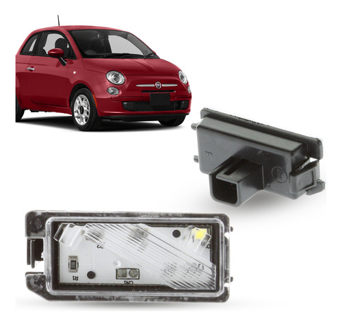 Lanterna Luz De Placa C/led Fiat 500 Todos Conector Quadrado