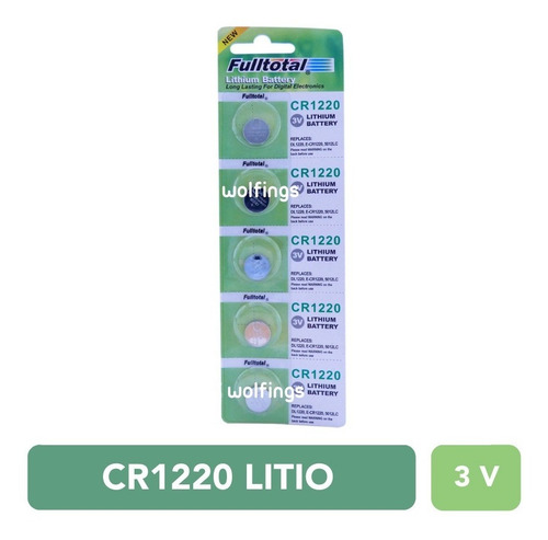 5 Pilas Cr1220 Litio 3v. Larga Duracion Alarma Reloj Balanza