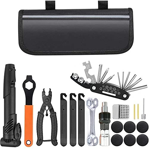 Bike Repair Tool Kit, Bicycle Tire Pump, Tire Puncture ...