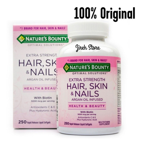 Hair Skin & Nails Biotina 5000mcg Nature´s Bounty X250 Capsu