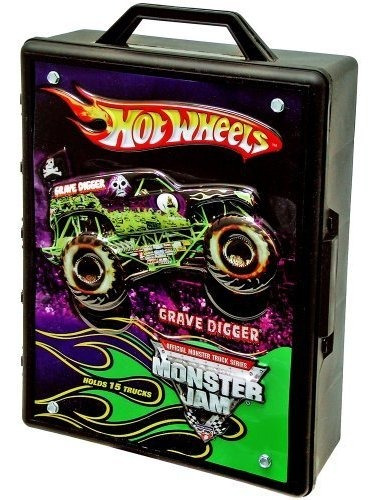 Hot Wheels Monster Jam 15 Almacenamiento De Camiones Con Asa