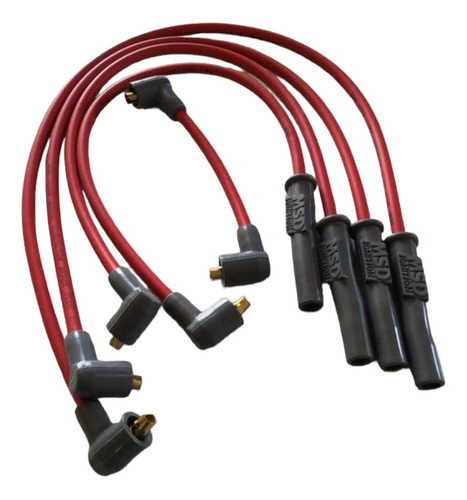 Cables De Bujías Msd De 8.5mm Para Vocho Rojo Silicon 5pz