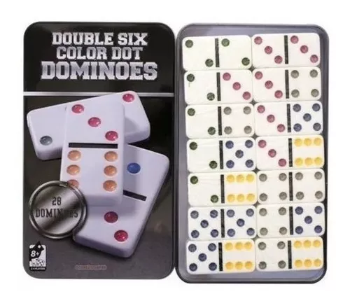 Jogo De Domino Profissional Pesado Caixa Marcação Colorida