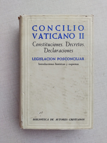 Concilio Vaticano Ii Constituciones Decretos 1970 Tapas Dura