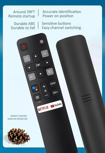 Control Remoto Para Tcl Android Smart Tv Capacidades De Voz