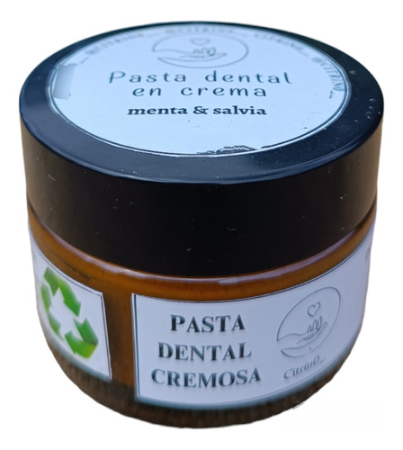 Pasta Dental Menta Y Salvia  Sin Flúor En Crema 50g