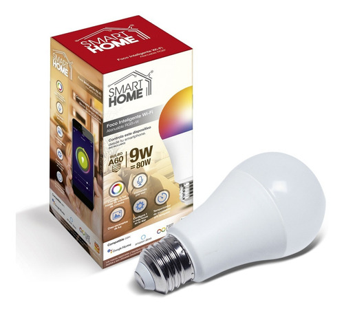 Foco Inteligente Led Wifi 9w Smart Home By Techzone 2 Pack Luz Multicolor