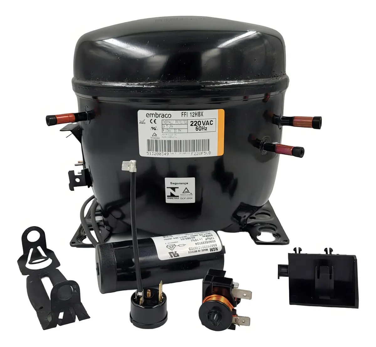 Compressor Embraco Ffi 12hbx 1/3+ HP R134a Para Geladeira