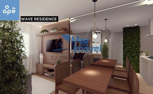 Imagem 2 de 18 de Rua 18 Residencial Wave 1 Quarto 1 Vaga 37m² Ac Financ Fgts Mobiliado Decorado - Meuimm369 - 69612487