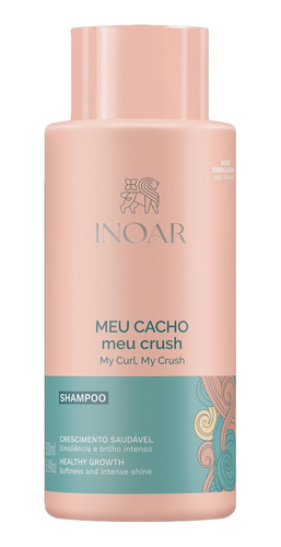 Shampoo Meu Cacho Inoar Cabellos Crespos Y Ondulados 500 Ml