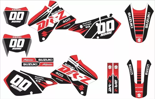 Kit Adesivo Moto Cross Trilha Compatível Drz 400 0,60mm 007