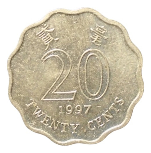 Hong Kong 20 Cents 1997 Hk#01