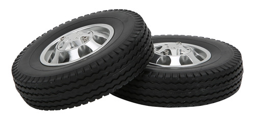 Neumático Delantero De Coche Rc, 2 Piezas, Negro, 7 Agujeros