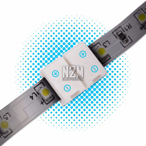 Conector Led Doble Hebilla Tira 5050 Rgb Monocromatica Colores