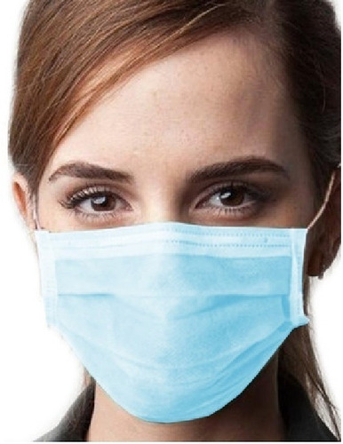 Imagem 2 de 8 de Mascara Facial Descartável Tnt Tripla Proteção 50 Unidades