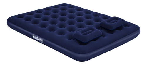 Colchon Inflable Doble 203x152x22cm + Inflador + 2 Almohadas