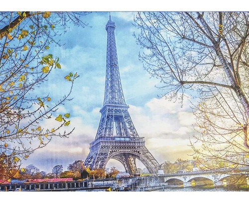 Quebra Cabeça Fácil Montar Puzzle Paisagem Torre Eiffel