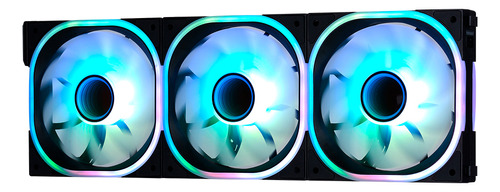 Kit De 3 Ventiladores Game Factor Fkg500 120mm Negro Rgb