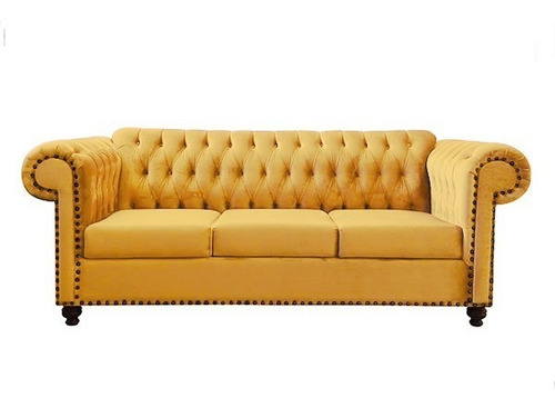 Imagen 2 de 4 de Sofa, Loveseat Y Sillón Sala Capitonada Vintage