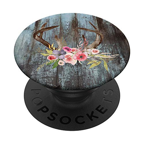 Chic Floral Antlers Graphic Designed Popsockets Dslmt