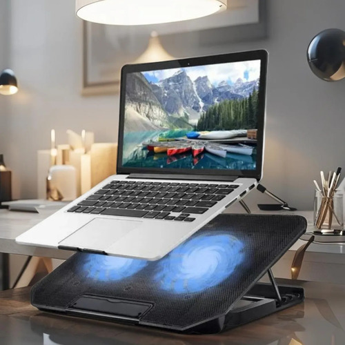 Base Gamer Notebook Jogo Suporte Cooler Mesa Laptop Led Usb