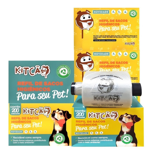 5 Kits Cata Caca De Animais P Passeio Sacos Recicláveis