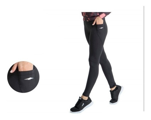Imagen 2 de 5 de Calza Compresión Leggins C/ Bolsillo Mujer Avia Running