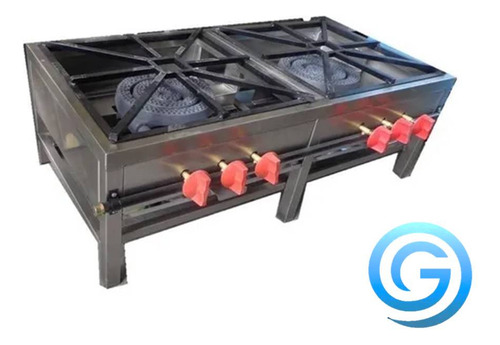 Estufon Industrial De 2 Quemadores En Acero Inoxidable (Usado)