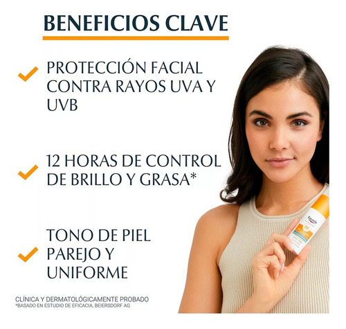Eucerin Protector Solar Sun Control Facial Claro Fps50+ 50ml