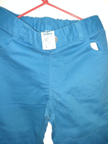 Pantalón Azul Niña Talla 5  En 100% Algodon