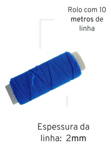 Lastex Para Colocação De Tranças E Mega Hair 6 Un + Tesoura Cor Azul