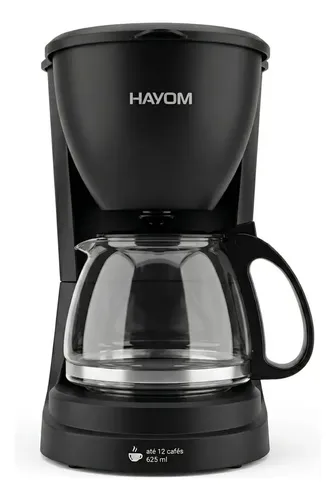 Cafeteira Elétrica Jarra De Vidro 600ml 127v Hayom 640w Preto 127...